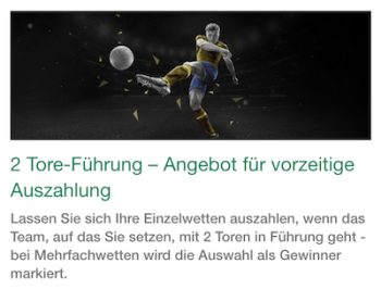 Bet365 Werbeangebot zwei tore