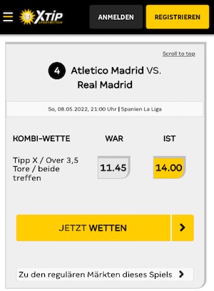 Atletico Madrid Real Madrid Quotenboost Merkur Sports