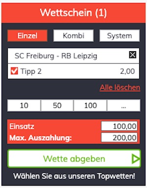 SC Freiburg RB Leipzig Pokal Wette bei Bahigo