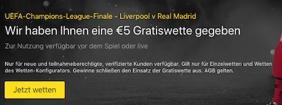 Bet365 Liverpool Real Madrid Gratiswette