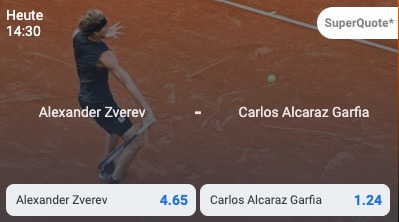 Zverev Alcaraz Wettquoten