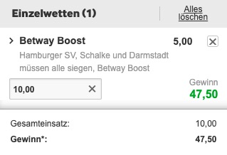 2. Bundesliga Quotenboost Betway Spieltag 34