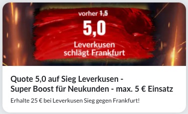 BildBet Leverkusen Frankfurt Quotenboost