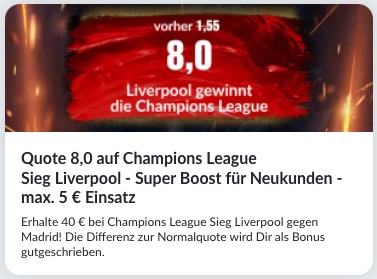 BildBet Champions League Sieger Quotenboost