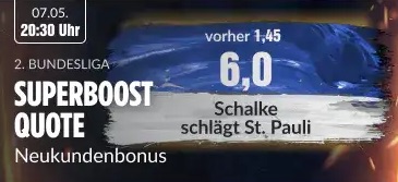 Schalke St. Pauli Super Boost Quote BildBet
