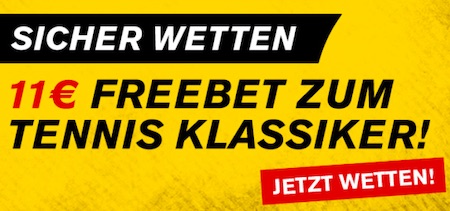 11€ French Open FreeBet bei Interwetten