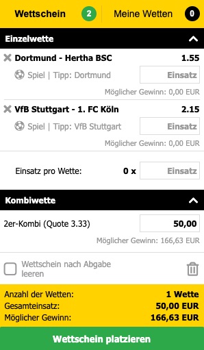 Interwetten Bundesliga 34. Spieltag Kombiwette