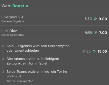 LFC Quoten Boost bei bet365