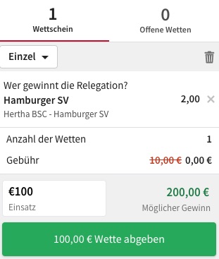 Tipico HSV Relegation Sieger