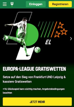 Europa League Gratiswette bei Unibet