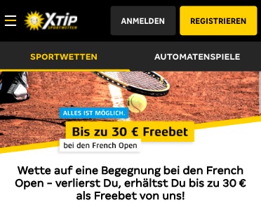 French Open Gratiswette bei XTiP