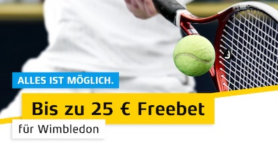 XTiP Wimbledon FreeBet in Höhe von bis zu 25€