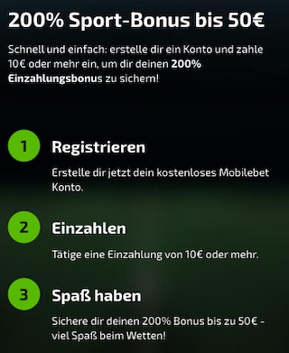 Mobilebet 200% Bonus