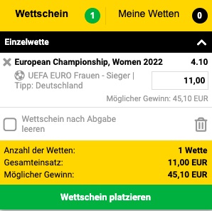 Interwetten Deutschland Europameister Wette