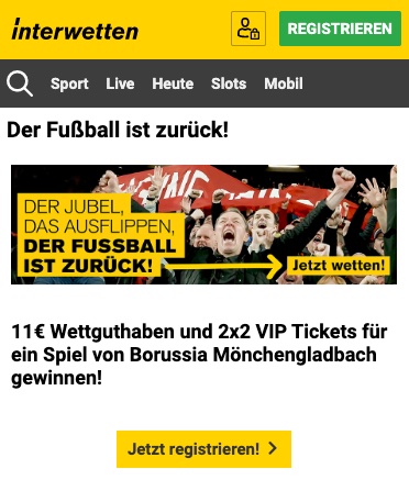 Gratis Wettguthaben bei Interwetten holen