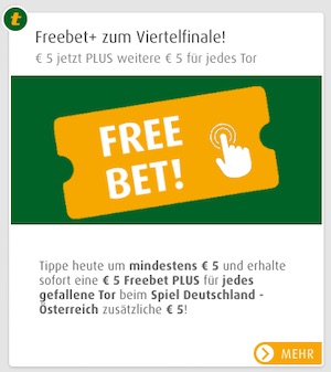 5€ FreeBet pro Tor bei Tipp3