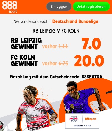 RB Leipzig vs 1. FC Köln Boost bei 888sport