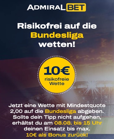 Admiralbet Risk Free Bet zum BuLi Start