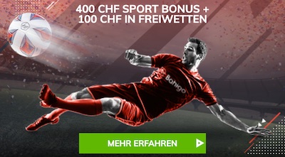 Bahigo 400 CHF Bonus + 100 CHF Freiwetten