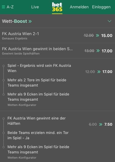 Bet365 Austria Fenerbahce Quoten