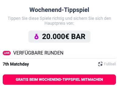 Betano Wochenend Tippspiel in Runde 7