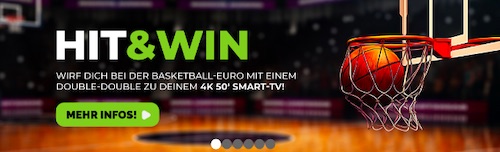Hit & Win bei Happybet zur Eurobasket