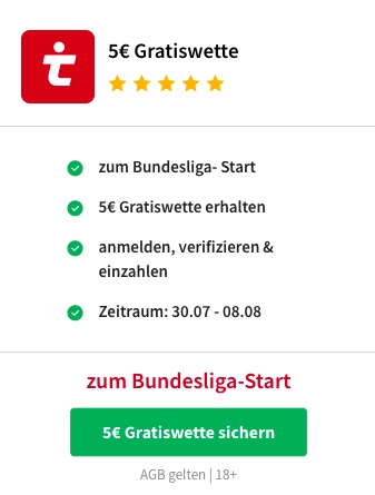 Infos zur Tipico Bundesliga Freebet