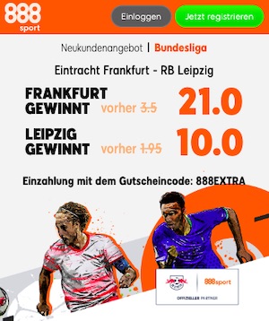 SGE vs RB Leipzig Quoten Boost bei 888sport