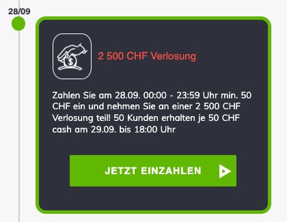 Bahigo Mission 2500 CHF Verlosung