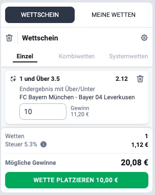 Bayern vs Leverkusen Wette Betano