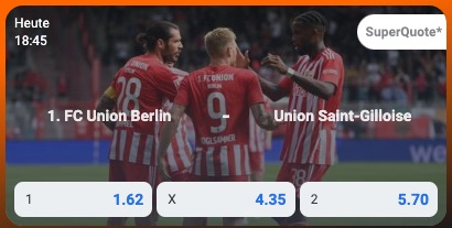 Quoten zu Union Berlin Saint Gilloise bei Betano