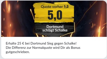 Dortmund Schalke Quoten Boost bei BildBet
