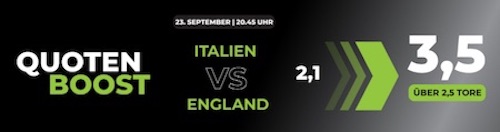 Italien vs England Quotenboost bei Happybet