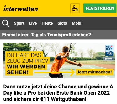 Interwetten Erste Bank Open FreeBet
