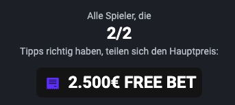 2500€ FreeBet Augsburg vs Bayern bei Betano