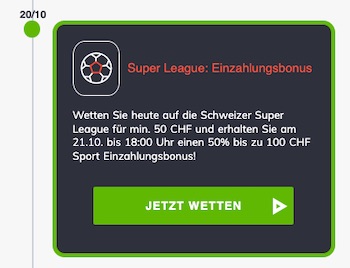 Super League Einzahlungsbonus bei Bahigo