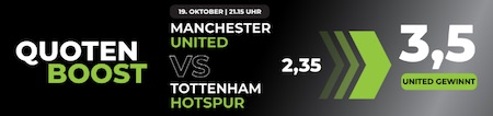 Man United vs Tottenham Quotenboost