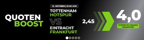 Tottenham vs Frankfurt Quotenboost Happybet