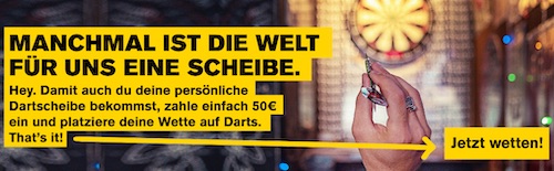 Interwetten Dartscheibe geschenkt bekommen