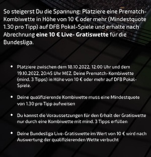 DFB Pokal Buli Aktion bei Mobilebet