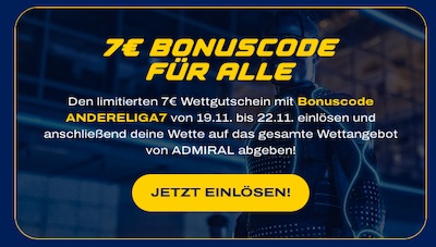 7€ Admiral WM Bonuscode