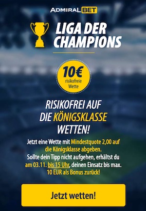 ADMIRALBET Riskfree Liga der Champions