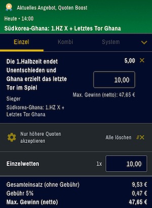 Südkorea vs Ghana Quotenboost ADMIRALBET