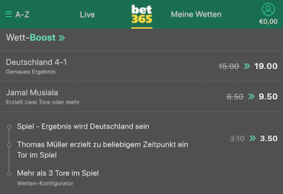 bet365 costa rica deutschland quoten boost