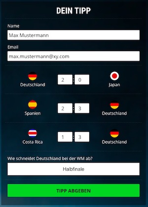 NEObet Deutschland Wette WM 2022