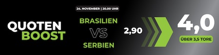 Brasilien Serbien Quotenboost Happybet