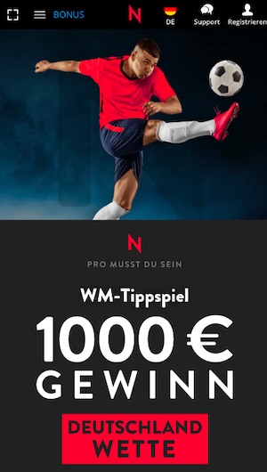 NEObet Deutschland Tippspiel mit 1000€ Gewinn