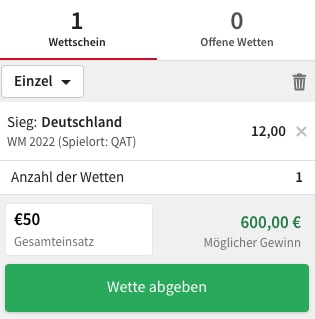 Deutschland Weltmeister Wette Tipico