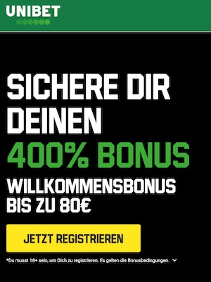 400% Bonus Unibet