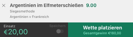 Argentinien Weltmeister Wette bet365